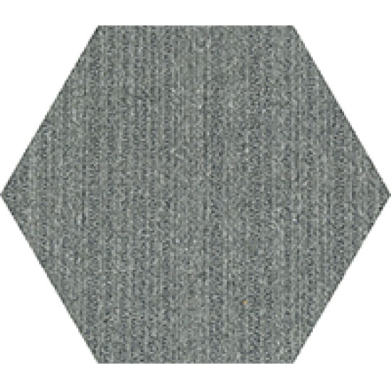 Voxflor Prism & Crystal Karo Halılar (Altıgen) 43 açık gri çizgili altıgen ofis halısı
