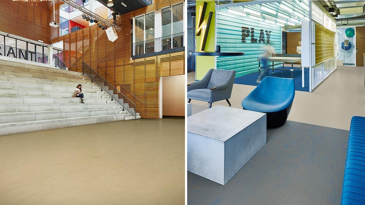 Marmoleum Concrete Linolyum Zemin Kaplama 3 marmoleum solid Concrete linolyum zemin kaplama uygulama 3