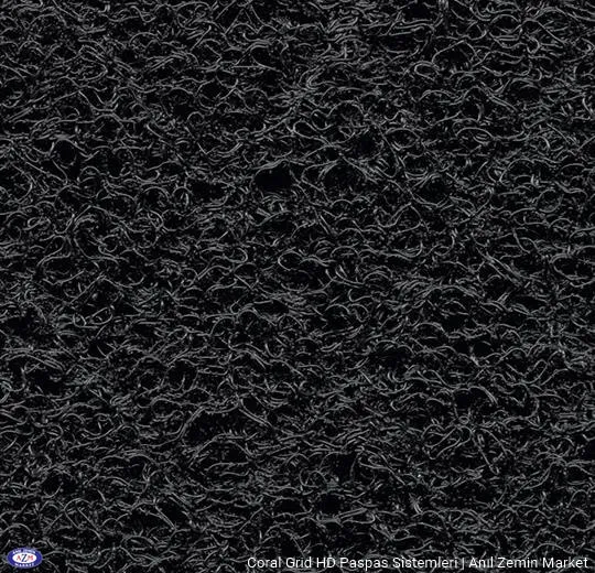 Kıvırcık Paspas HD Grip Black 6160 (60x90 cm)