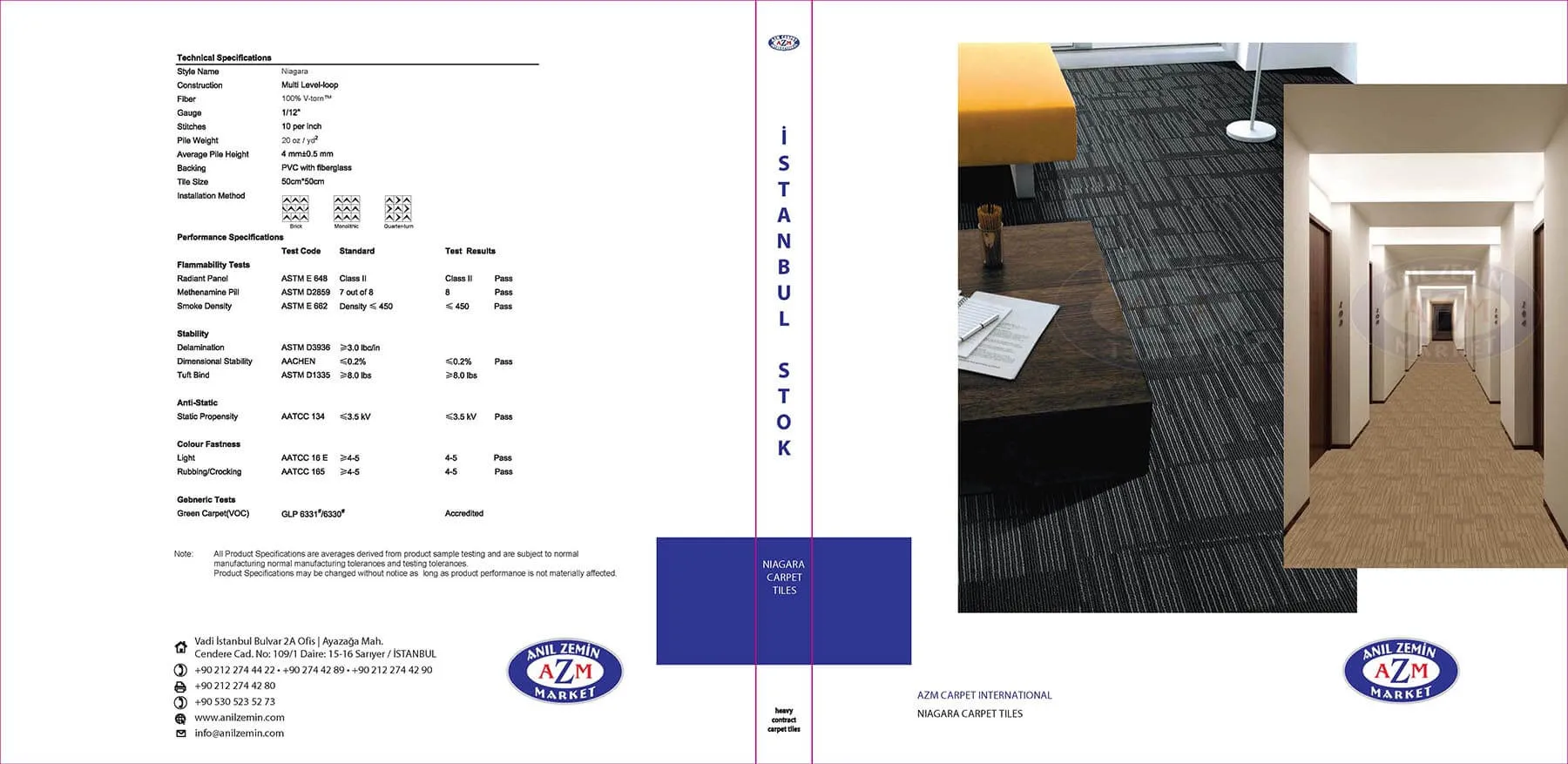 niagara karo halı katalog ve teknik bilgi 2026