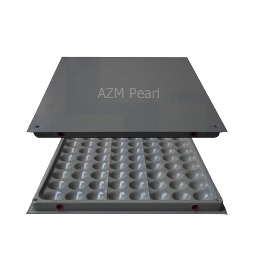 AZM Pearl fs700 fs800 beton özlü çelik kaplı yükseltilmiş döşeme panel alt üst detay