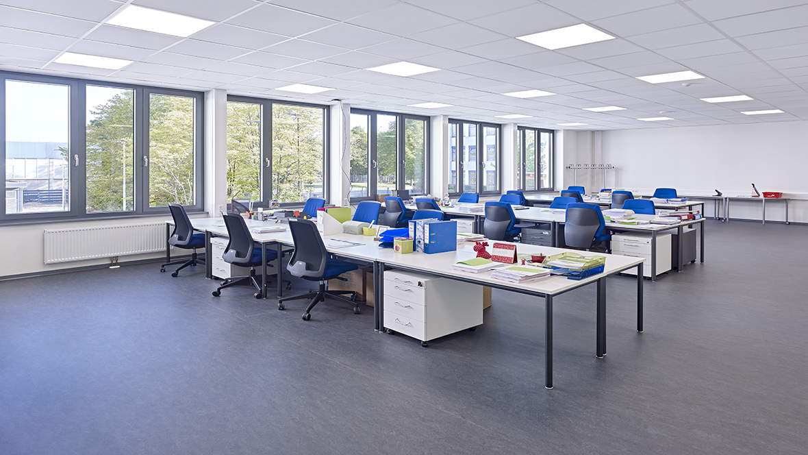 Marmoleum Ohmex Kondaktif Linolyum Zemin Kaplamaları 3 Implemented educational buildings with Goldbeck GmbH kondaktif doğal linolyum zemin kaplama ofis