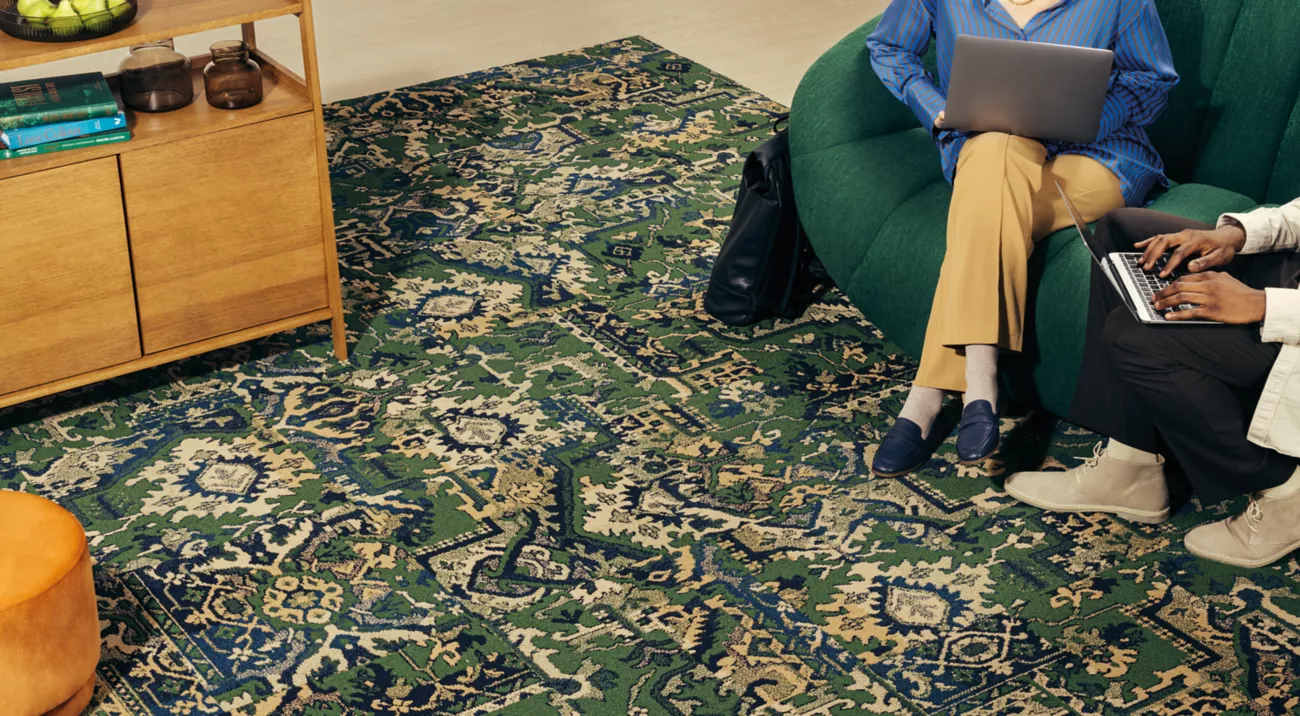 Interface Past Forward (Vintage - Traditional - Retro ) Karo Halı 111 INTERFACE past forward Antiquities Jade KARO HALI Northern Grain Natural Satin LVT 2026