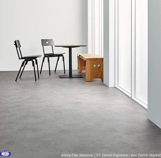 Allura Flex Material LVT Zemin Kaplamaları - Loose Lay 24 Allura Flex Material koyu gri beton desenli esnek vinil pvc LVT zemin kaplama 63429FL1-63429FL5 iron cement