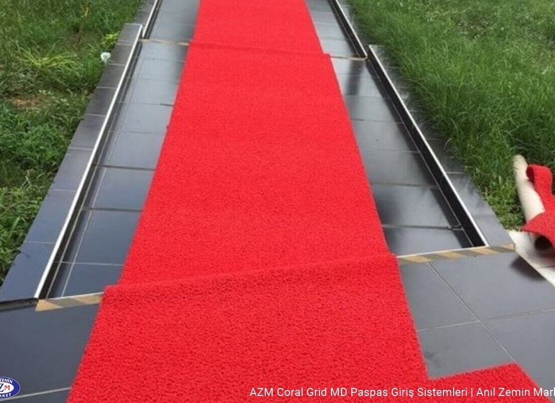 Coral Grip MD Kıvırcık Paspaslar 2 AZM Coral Grip MD Nem alıcı kapı önü kırmızı kıvırcık paspas4