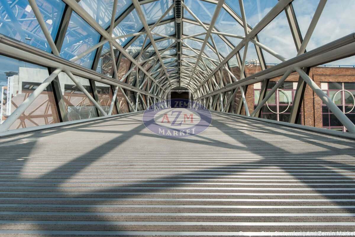 AZM Pearl Dış Mekan Alüminyum Paspas 20 mm 3 AZM pearl döner kapı nem alıcı kapı önü alüminyum paspas 01