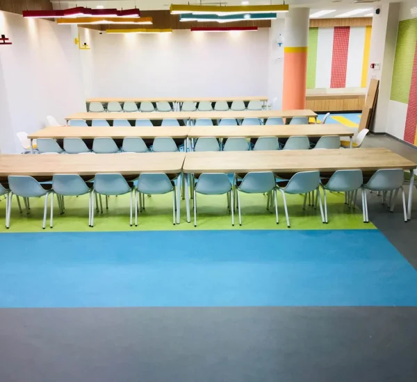 Karo Halı LVT PVC SPC Linolyum Yükseltmiş Döşeme Paspas | Anıl Zemin 24 Duvardan Duvara Okul Yer Döşemeleri