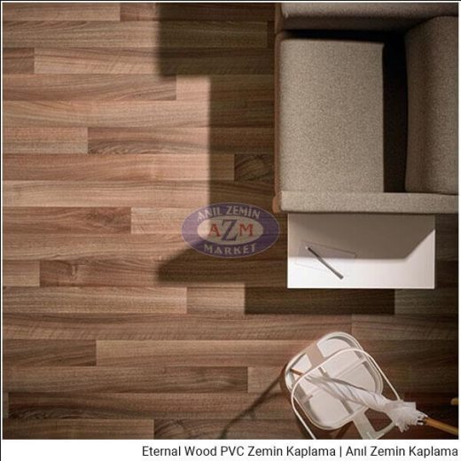Eternal wood pvc zemin kaplama 10232 dark walnut uygulama görseli