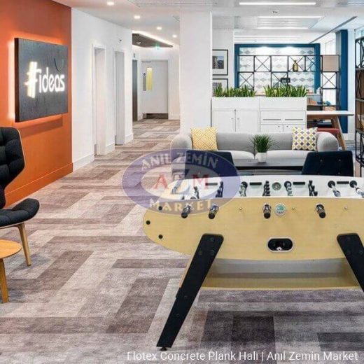 Flotex Concrete Plank Halılar 2 Flotex concrete plank karo halı uygulama görseli 1