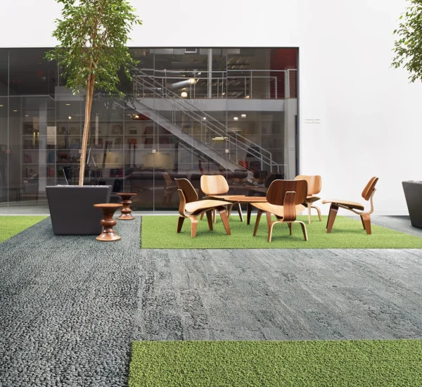 Karo Halı LVT PVC SPC Linolyum Yükseltmiş Döşeme Paspas | Anıl Zemin 5 HN810_820_840_850_Limestone_HN830_Kiwi interface human nature karo halı