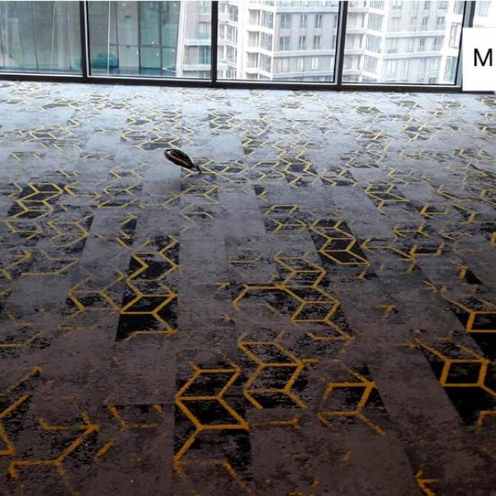 AZM Vadi İstanbul Voxflor Mundi fossil karo ofis halı uygulaması