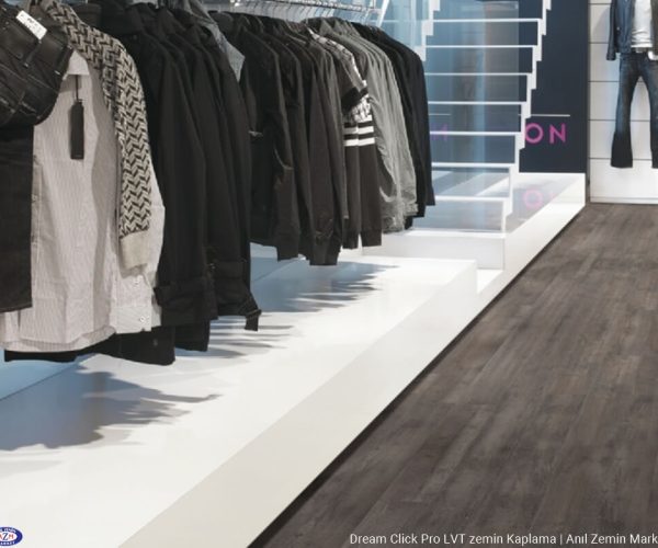 Dream Click PRO LVT Zemin Kaplama - (Kilit Sistem) 4 dream click pro 035 king of charcoal ahşap desenli vinil LVT zemin kaplama
