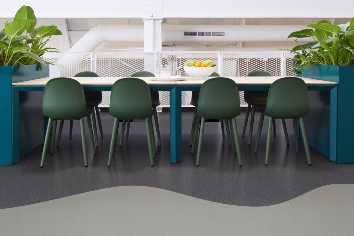 interface nora kauçuk zemin kaplama noraplan Convia SilverSands Basalt