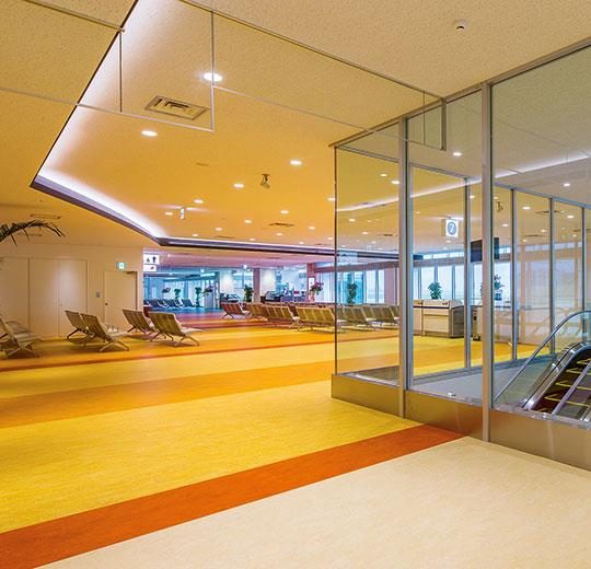 Marmoleum Authentic Linolyum Zemin Kaplamaları 1 sarı turuncu doğal yer döşeme