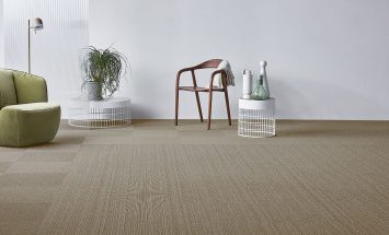 AZM tessera struktur 2 linear karo halı 4403 Kaffe Korn 3702 Korn